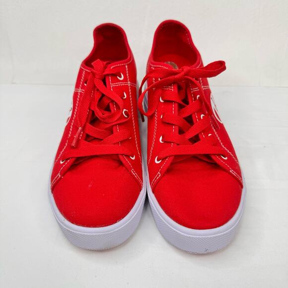Heelys Red Pro 20 Canvas Lace Up Wheeled Roller Skate Shoes HES10456 Mens Size 8 - Picture 2 of 8